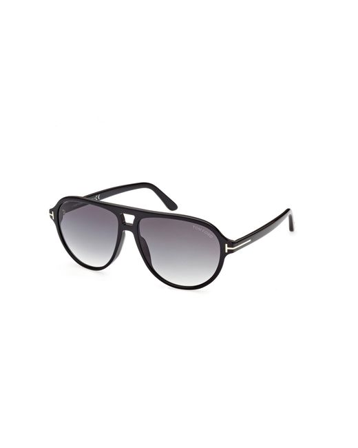 Tom Ford Black Ft0932 Jeffrey 01B Sunglasses Acetate Pilot Normal Shaded for men