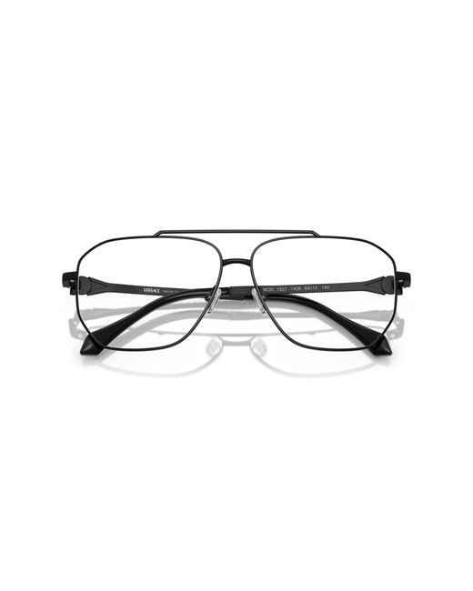 Versace Black Ve1307 1436 Optical Frames Metal Pilot Normal for men