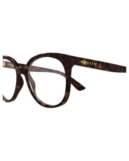 McQueen Black Am0540O 002 Optical Frames Acetate Transparent Cat Eye