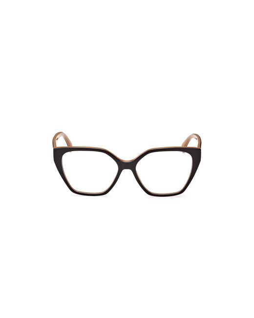 Max Mara Black Mm5085 050 Optical Frames Acetate Geometric Normal
