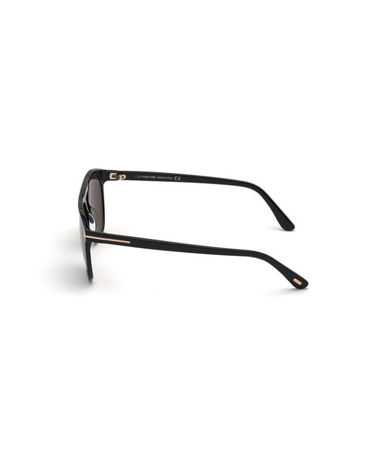 Tom Ford Black Ft0835 Jasper-02 01A Sunglasses Acetate Round Normal for men