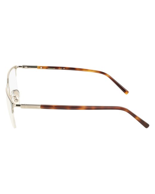 Ferragamo Black Sf2238 322 Optical Frames Metal Squared Normal for men