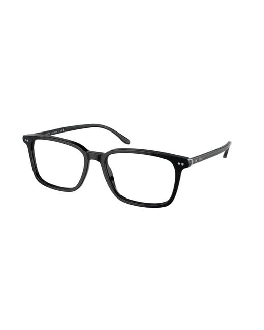 Polo Ralph Lauren Black Ph2259 5003 Optical Frames Acetate Transparent Squared Normal for men
