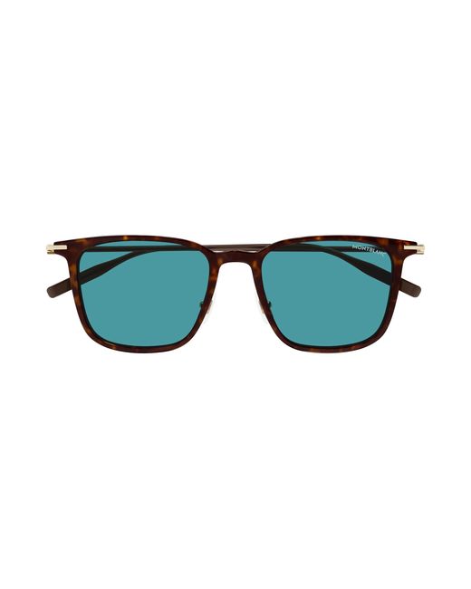 Montblanc Black Mb0354S 005 Sunglasses Injected Squared for men