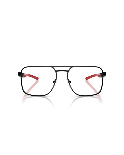 FERRARI SCUDERIA Black Fz7005 101 Optical Frames Metal Squared Normal for men