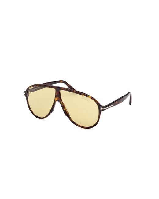 Tom Ford Black Ft1211 Vladimir 52E Sunglasses Acetate Giallo Pilot Photochromatic for men
