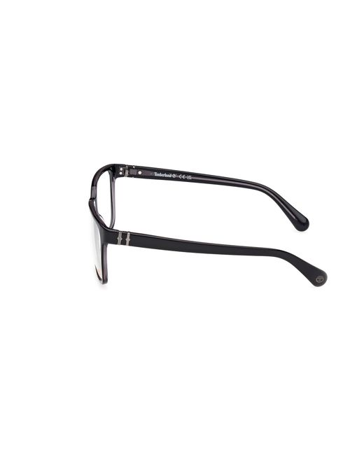 Timberland Black Tb50034 001 Optical Frames Acetate Squared Normal for men