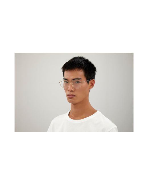 Gucci Black Gg1125Oa 003 Optical Frames Metal Geometric for men