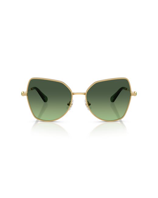 Swarovski Green Sk7037 40172A Sunglasses Metal Butterfly Normal Nuanced
