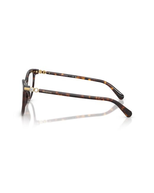 Swarovski Black Sk2064 1002 Optical Frames Acetate Transparent Round Normal