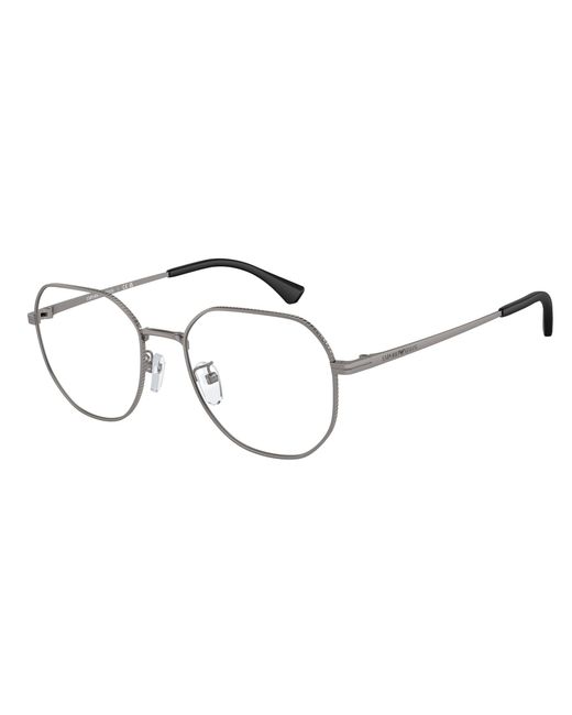 Emporio Armani Black Ea1154D 3003 Optical Frames Metal Transparent Round Normal for men