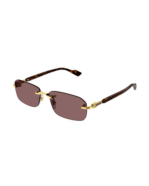 Gucci Black Gg1221S 002 Sunglasses Metal Squared Normal for men