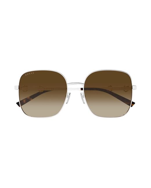 Gucci Black Gg2053S 005 Sunglasses Metal Squared