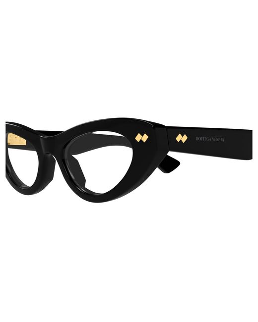 Bottega Veneta Black Bv1354O 001 Optical Frames Acetate Transparent Cat Eye