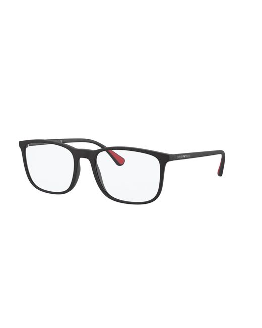 Emporio Armani Black Ea3177 5042 Optical Frames Injected Squared Normal for men