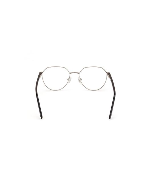 Guess Black Gu50136 005 Optical Frames Metal Round Normal for men