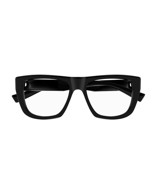 Saint Laurent Black Sl 714 001 Optical Frames Acetate Transparent Squared