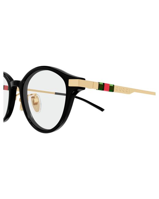 Gucci Black Gg2000Oj 001 Optical Frames Acetate Transparent Round