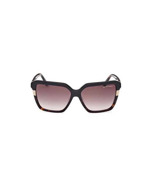 Guess Black Gm00009 05B Sunglasses Acetate Smoke Squared Normal