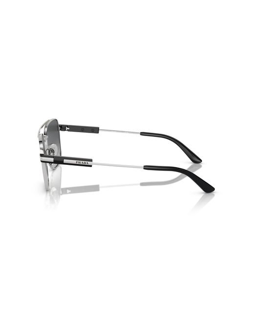 Prada Black Pr 67Zs 1Bc5W1 Sunglasses Metal Pillow Polarized Shaded