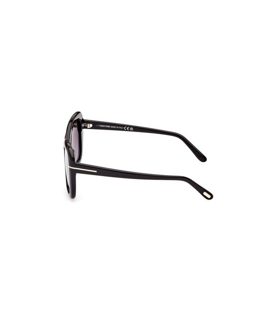 Tom Ford Black Ft1008 Maeve 01B Sunglasses Acetate Butterfly Normal Shaded