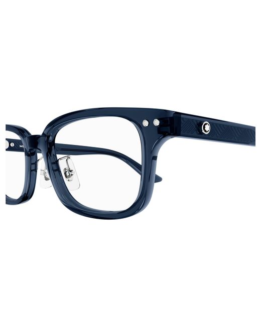 Montblanc Black Mb0379Oj 003 Optical Frames Acetate Transparent Squared for men