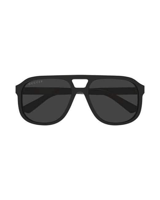 Gucci Black Gg1188S 001 Sunglasses Acetate Squared Polarized
