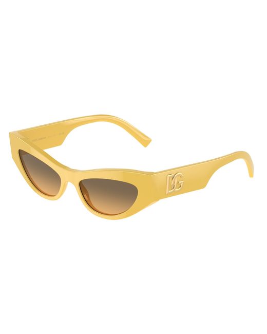 Dolce & Gabbana Black Dg4450 333411 Sunglasses Acetate Cat Eye Normal Shaded