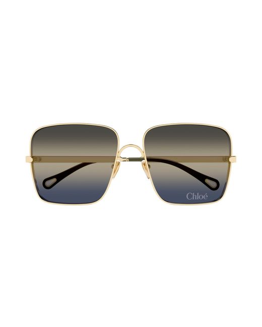 Chloé Black Ch0324S 002 Sunglasses Metal Squared