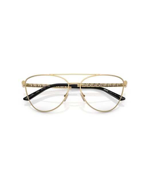 Versace Black Ve1296 1002 Optical Frames Metal Transparent Cat Eye Normal