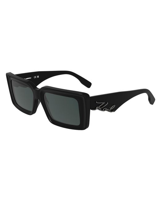 Karl Lagerfeld Black Kl6180S 001 Sunglasses Acetate Squared Normal