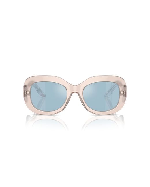 Giorgio Armani Black Ar8217 61511N Sunglasses Acetate Light Round Mirrored