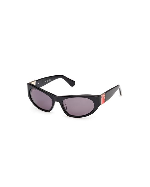 MAX&Co. Black Mo0151 01A Sunglasses Acetate Smoke Cat Eye Normal