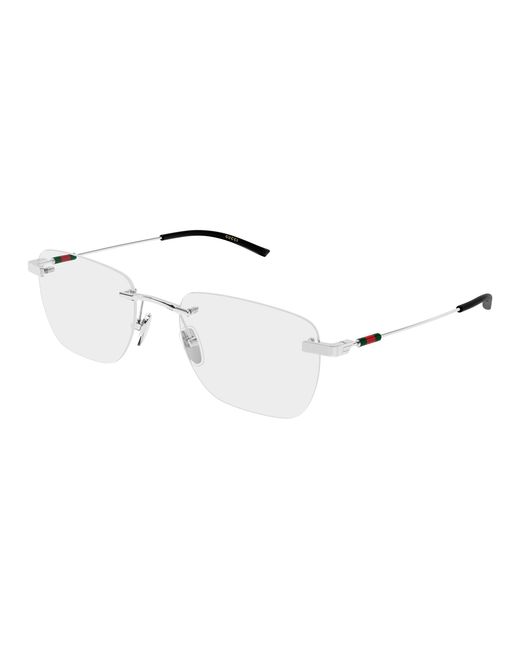 Gucci Black Gg2099O 003 Optical Frames Metal Transparent Squared for men