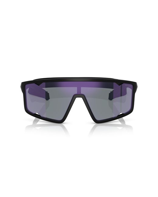 Prada Linea Rossa Black Ps A03S 1Bo10J Sunglasses Injected Squared Normal for men