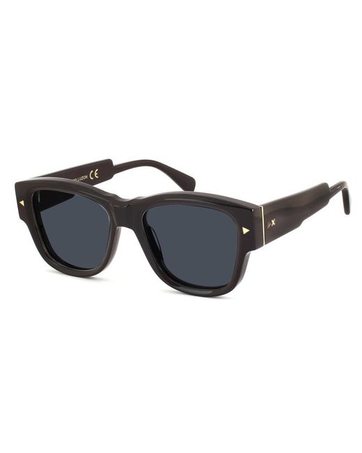 Xlab Black Luzon Sunglasses Acetate Light Squared Normal Shaded