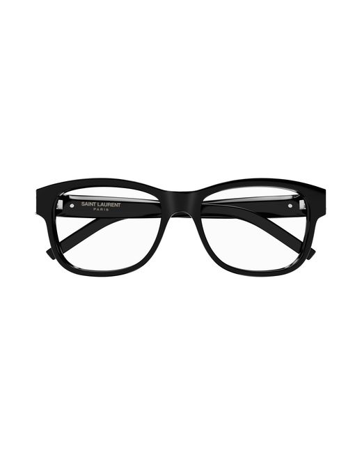 Saint Laurent Black Sl M132 001 Optical Frames Acetate Transparent Round