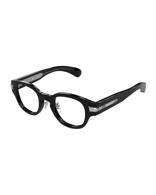 Gucci Black Gg1741Oj 001 Optical Frames Acetate Transparent Squared