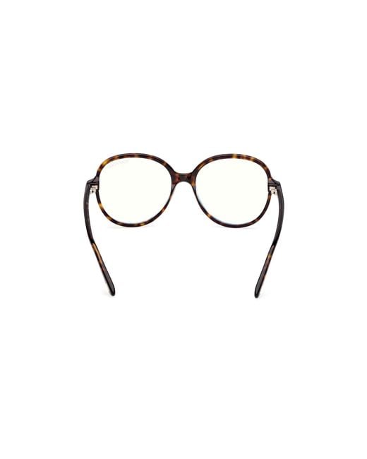 Tom Ford Black Ft6090-B 052 Optical Frames Acetate Round Normal