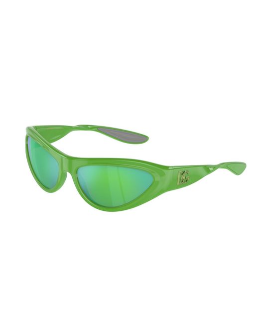 Dolce & Gabbana Green Dg6190 3311F2 Sunglasses Injected Cat Eye Mirror
