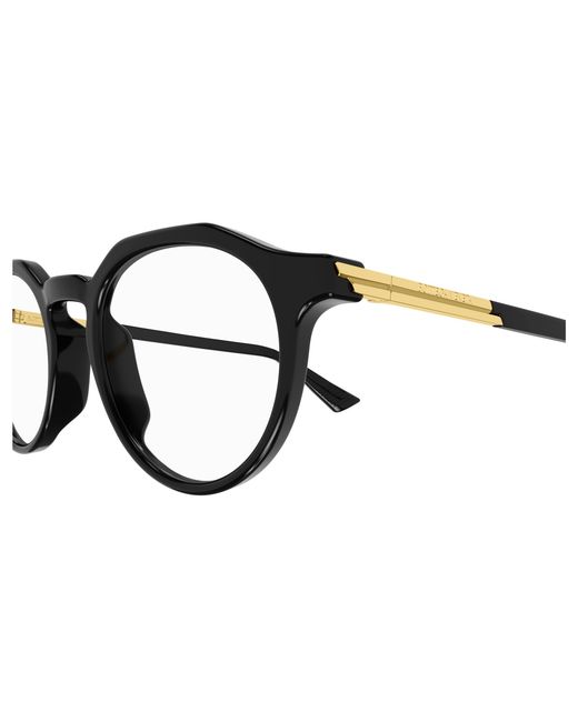 Bottega Veneta Black Bv1263O 004 Optical Frames Acetate Round for men