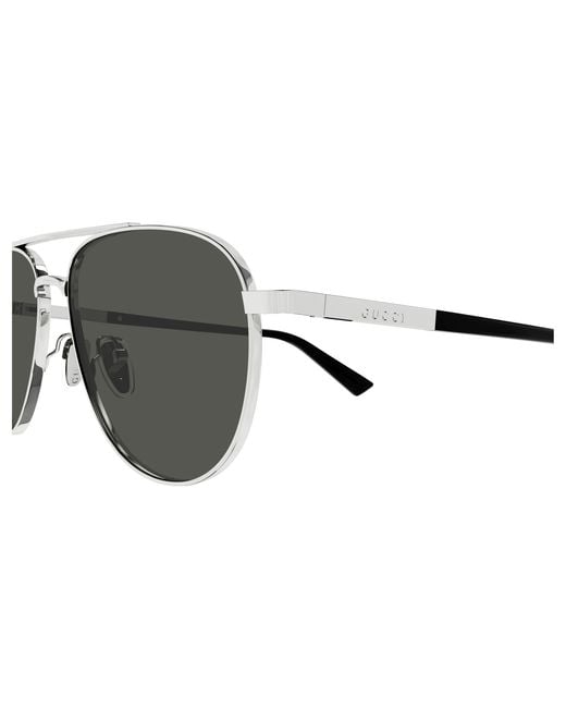 Gucci Black Gg1962S 001 Sunglasses Metal Pilot for men