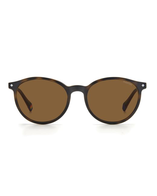 Polaroid Black Pld 6137/Cs 086/Sp Sunglasses Plastic Copper Round Polarized