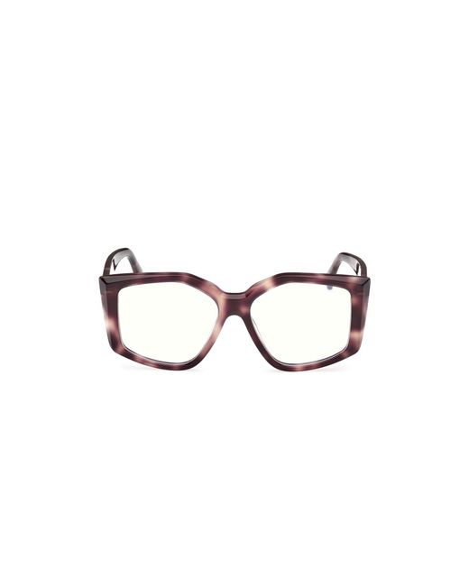 Max Mara Black Mm5162-B 055 Optical Frames Acetate Geometric Normal