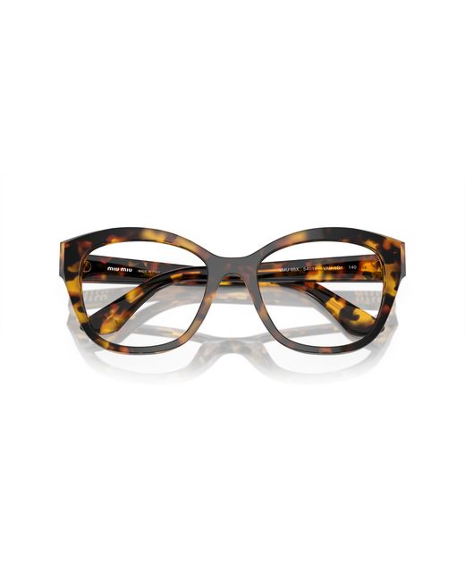 Miu Miu Black Mu 05Xv Vau1O1 Optical Frames Acetate Transparent Squared Normal