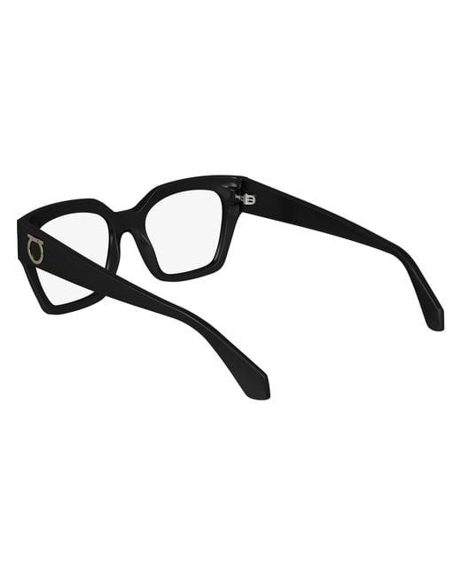 Ferragamo Black Sf2983 001 Optical Frames Acetate Squared Normal Normal