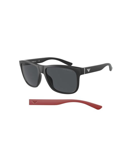 Emporio Armani Black Ea4182U 500187 Sunglasses Plastic Squared Normal for men