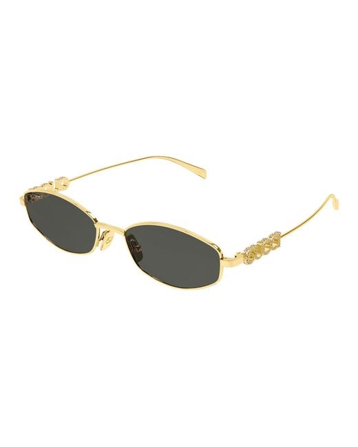 Gucci Black Gg1802S 001 Sunglasses Metal Round