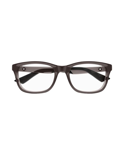 Montblanc Black Mb0401O 003 Optical Frames Injected Transparent Squared for men