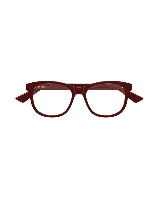 McQueen Black Am0568O 009 Optical Frames Acetate Transparent Cat Eye